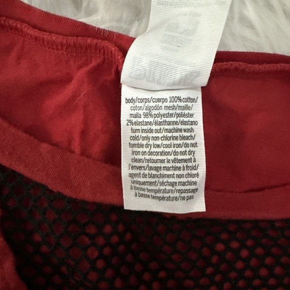 Victoria Secret PINK womens MLB Small Boston Red Sox Tee fish net v neck EUC - Picture 6 of 10